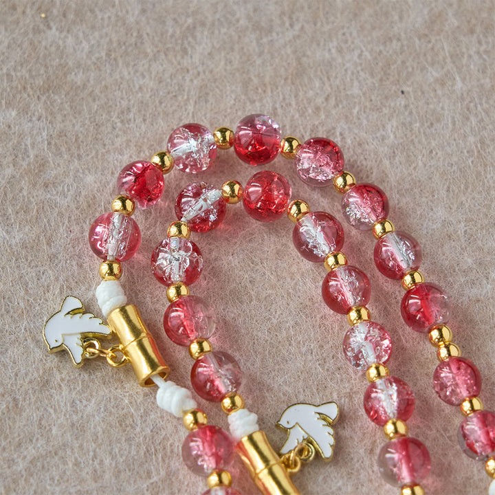 Christianartworkshop Red Glass Bead Holy Spirit Dove Our Lady Rosary: Embody Sacred Love and Vibrant Devotion - image 12