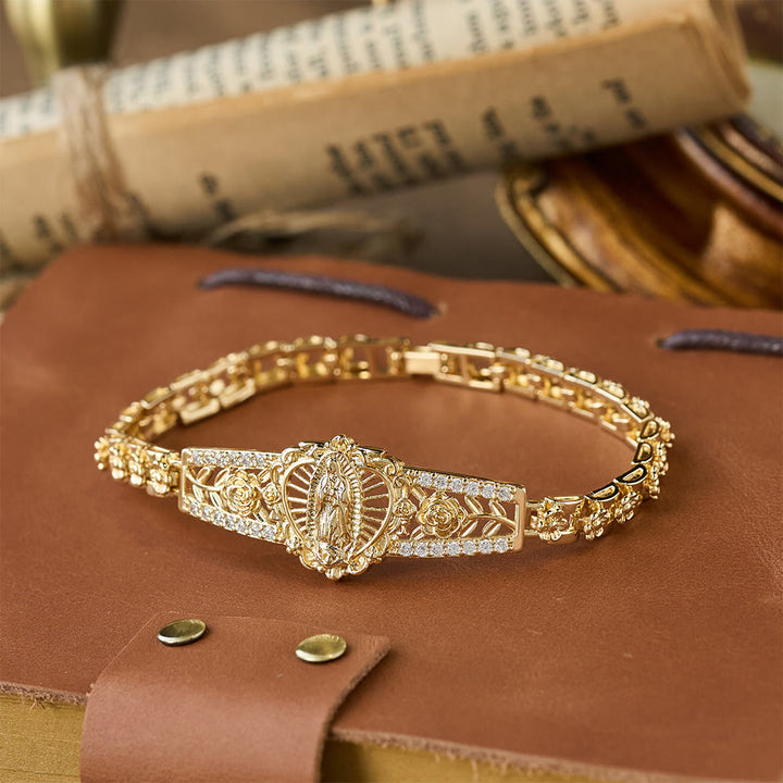 Christianartworkshop Golden Filigree Our Lady Bracelet Collection: A Symbol of Maternal Grace and Protection - Our Lady C - image 4