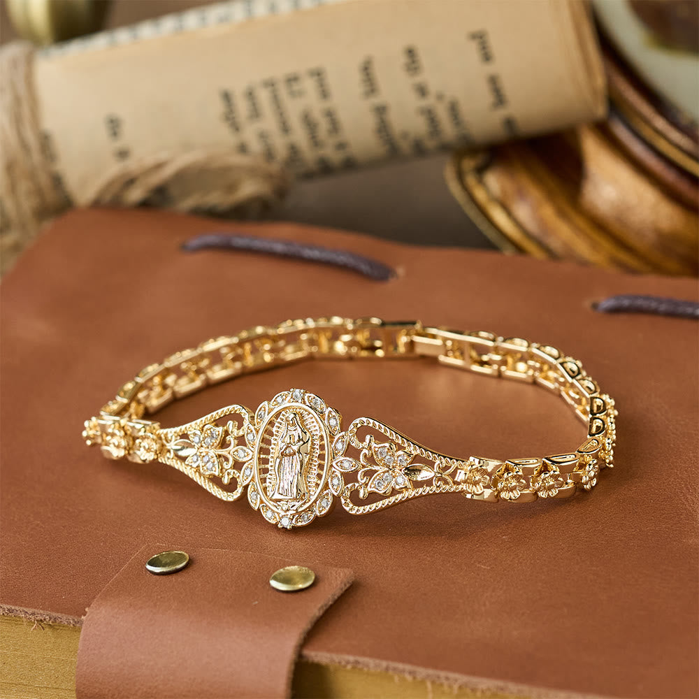 Christianartworkshop Golden Filigree Our Lady Bracelet Collection: A Symbol of Maternal Grace and Protection - Our Lady A - image 0