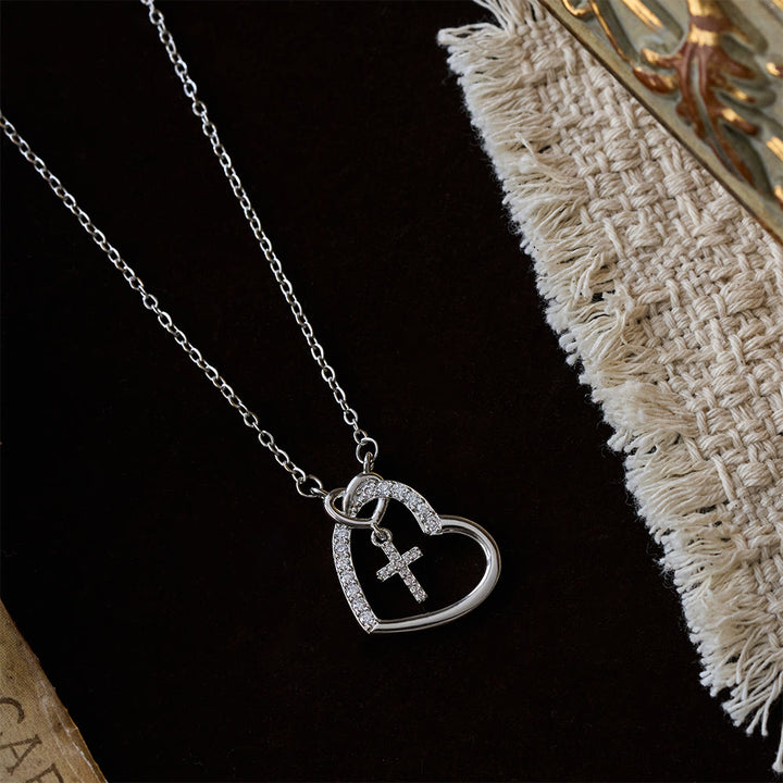 Christianartworkshop Intertwined Heart Cross Necklace with Card: Embody His Easter Joy & Grace - image 9