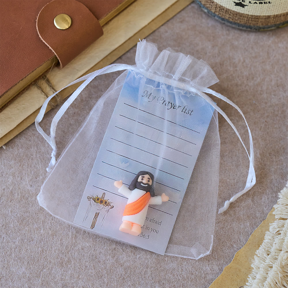 Christianartworkshop Mini Jesus Figurine With My Pray List Set: A Symbol of Gentle Faith in Every Hand - image 6