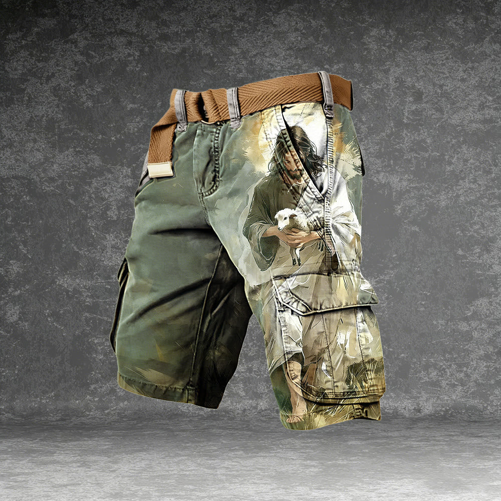 Christianartworkshop The Lord Is My Shepherd Cargo Shorts - 5XL - image 0