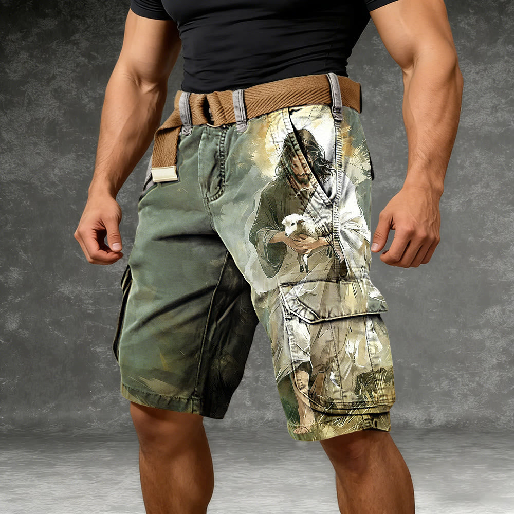 Christianartworkshop The Lord Is My Shepherd Cargo Shorts - image 1
