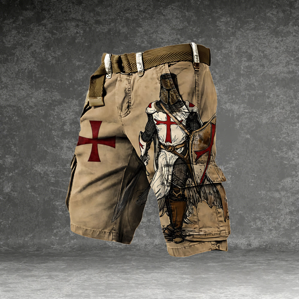 Christianartworkshop Fight For Faith Knights Templar Cargo Shorts - 5XL - image 0