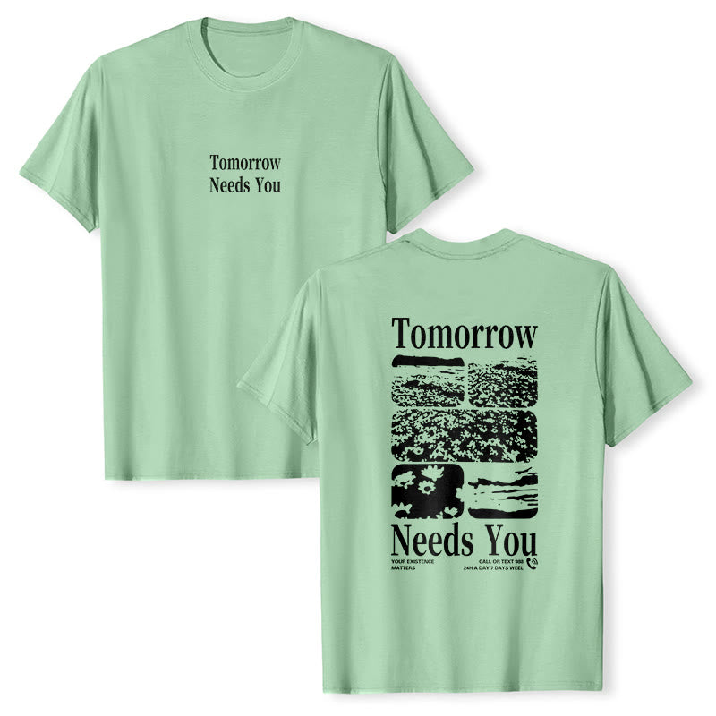 Christianartworkshop Tomorrow Needs You T-Shirt - Light Green - 2XL - image 9