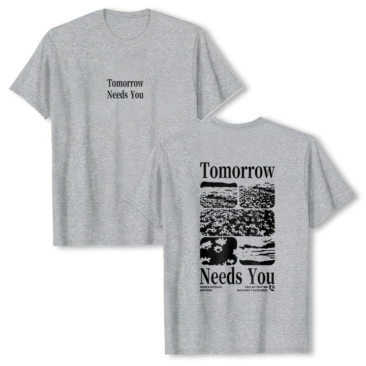 Christianartworkshop Tomorrow Needs You T-Shirt - Grey - 2XL - image 15