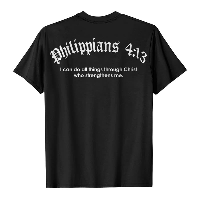 Christianartworkshop Philippians 4:13 "I Can Do All Things" Strength T-Shirt - image 1