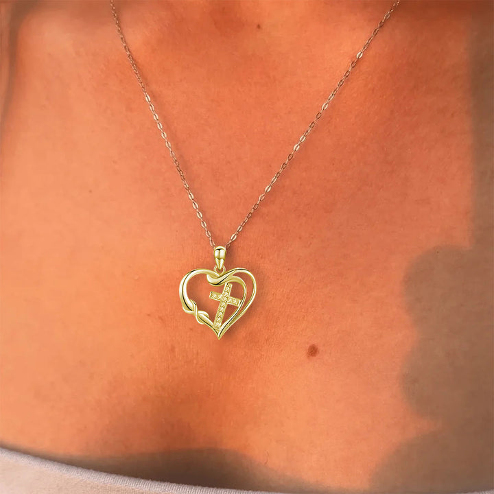Christianartworkshop Heart & Cross Necklace: Devotion & Timeless Elegance - image 6
