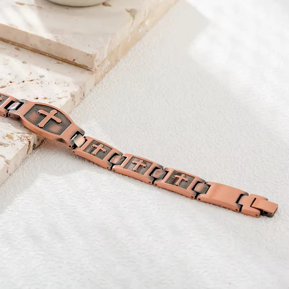 Christianartworkshop Link Chain Cross Engraved Bracelet: A Symbol of Divine Strength & Faith - image 9