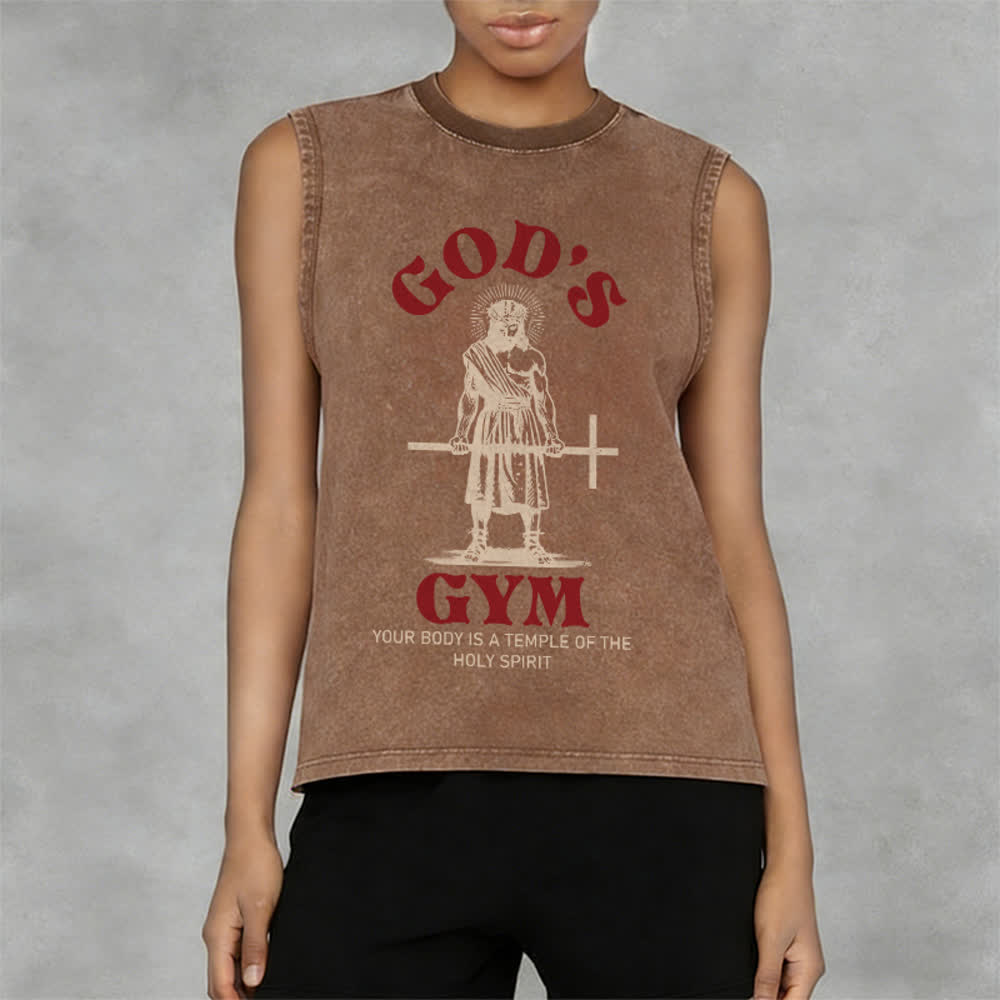 Christianartworkshop Your Body Is A Temple Of The Holy Spirit Unisex Washed Tank Top - image 14