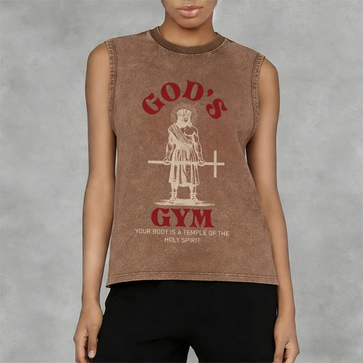 Christianartworkshop Your Body Is A Temple Of The Holy Spirit Unisex Washed Tank Top - image 14
