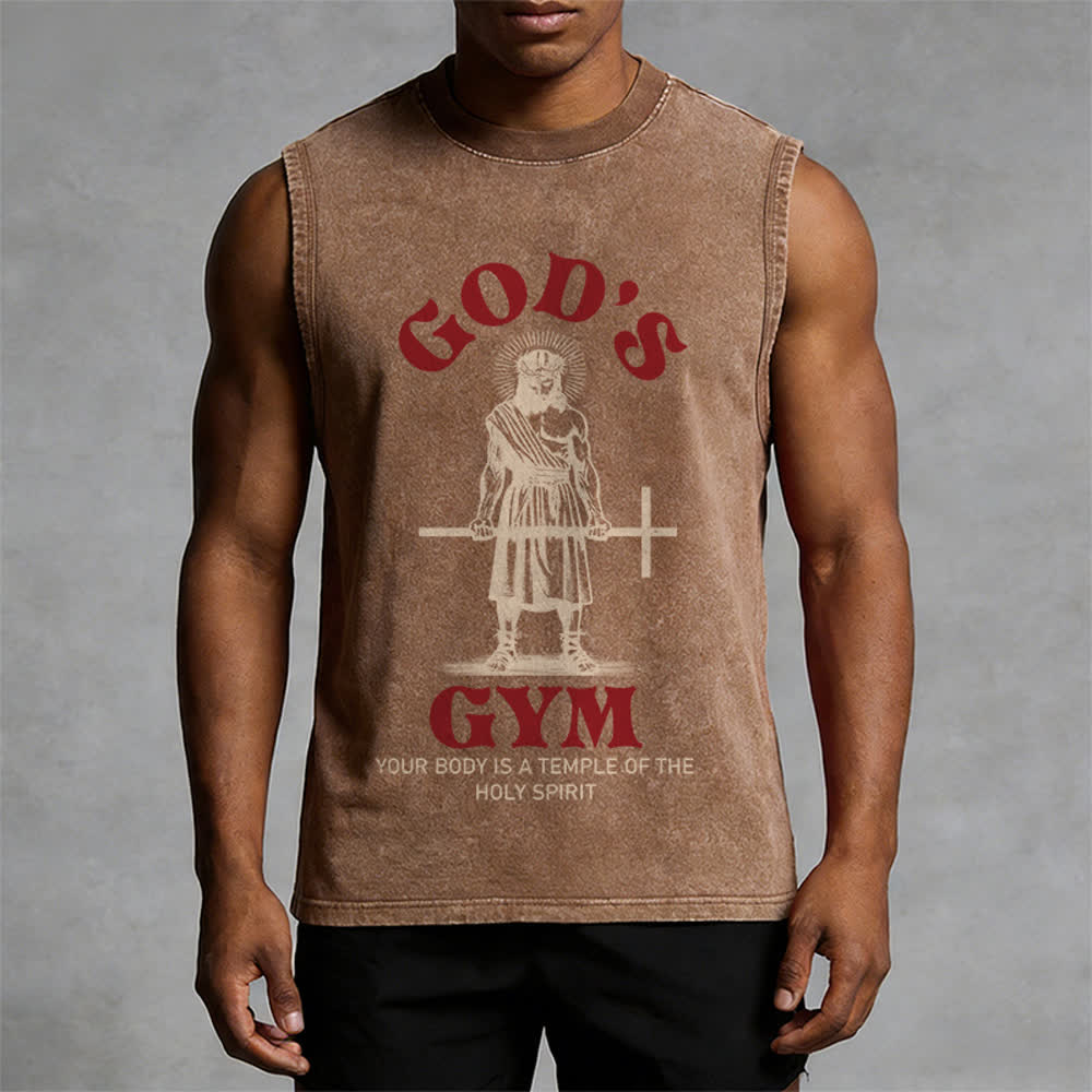 Christianartworkshop Your Body Is A Temple Of The Holy Spirit Unisex Washed Tank Top - image 13