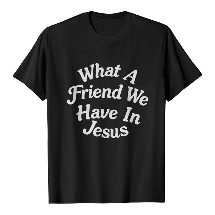 Christianartworkshop What A Friend We Have In Jesus Premium T-Shirt - Black - 2XL - image 8