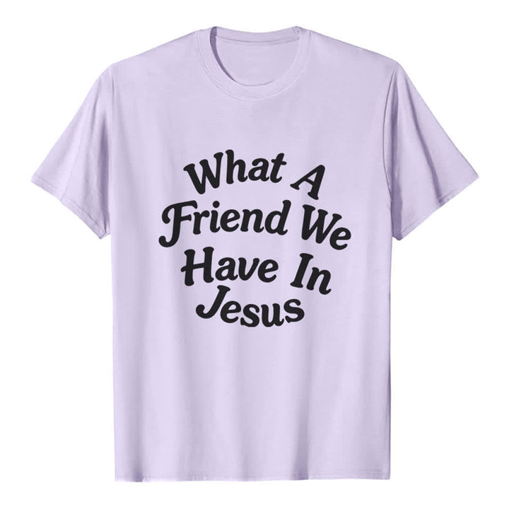 Christianartworkshop What A Friend We Have In Jesus Premium T-Shirt - Purple - 2XL - image 2