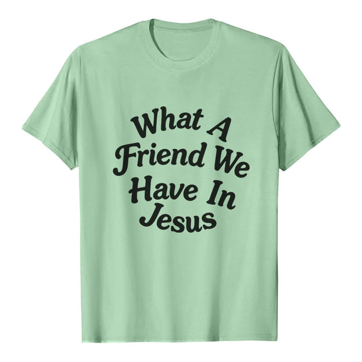 Christianartworkshop What A Friend We Have In Jesus Premium T-Shirt - Light Green - 2XL - image 0