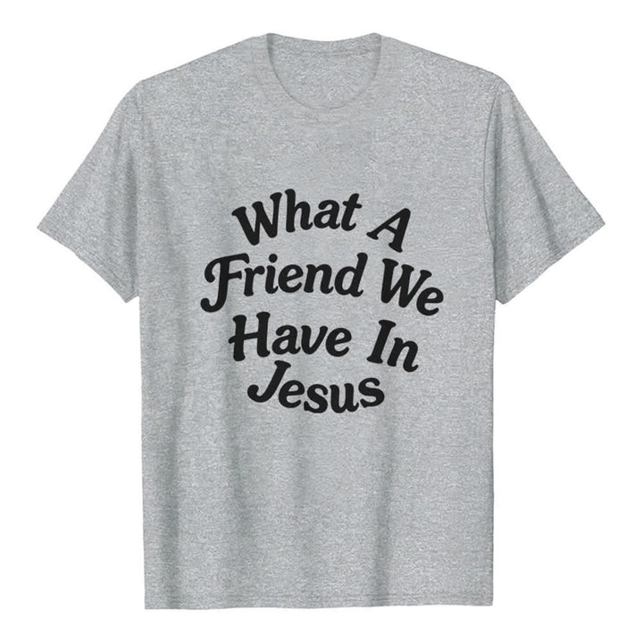 Christianartworkshop What A Friend We Have In Jesus Premium T-Shirt - Grey - 2XL - image 7