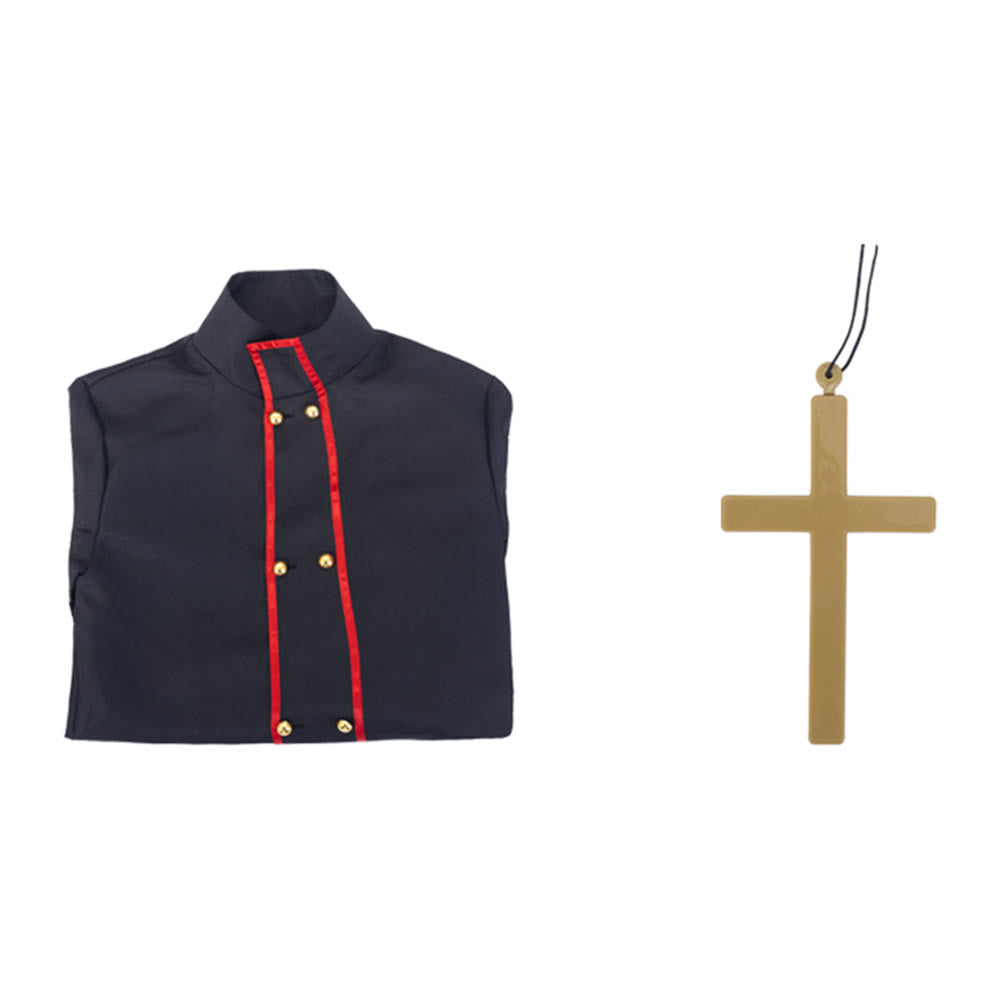 Christianartworkshop Double - Breasted Clergy Robe with Golden Cross & Red Trim - image 10