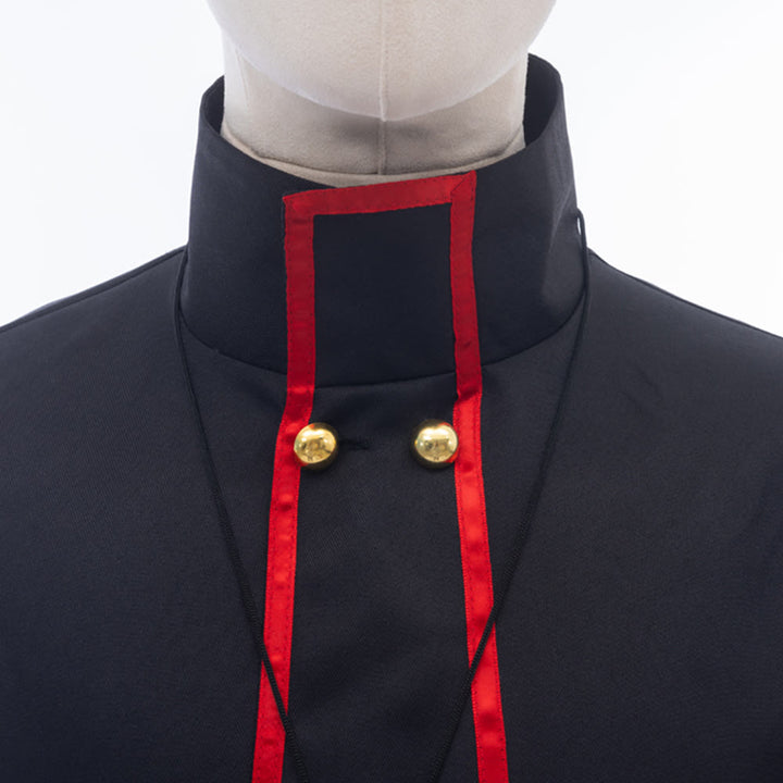 Christianartworkshop Double - Breasted Clergy Robe with Golden Cross & Red Trim - image 5