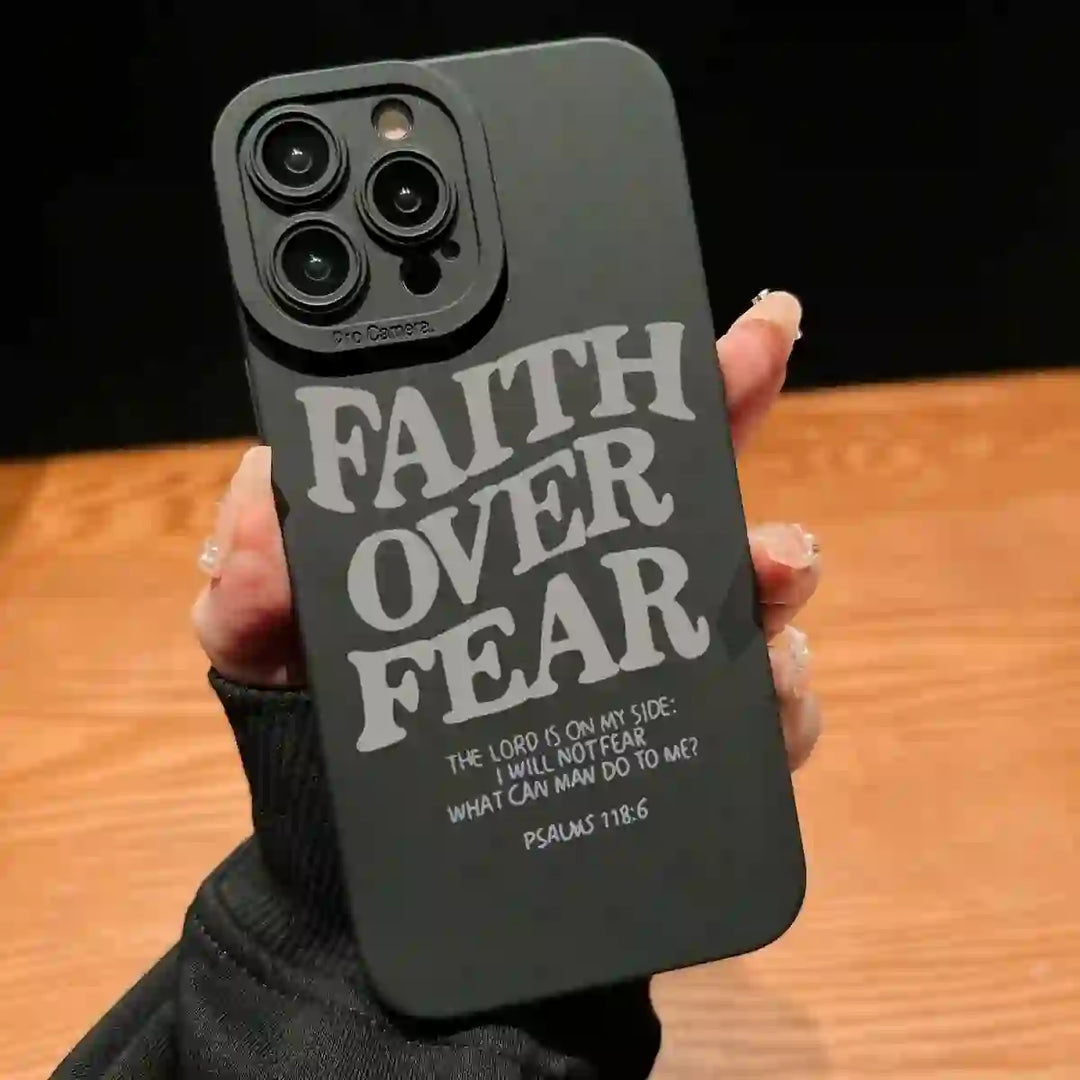 Christianartworkshop Faith Over Fear Phone Case: A Testament to Courage & Divine Strength for Daily Use - iPhone 7 - image 0