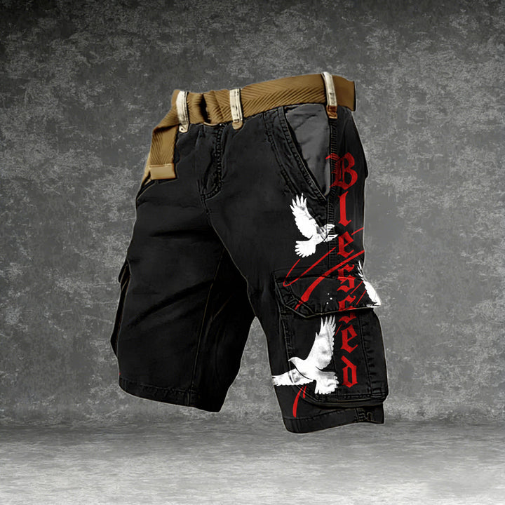 Christianartworkshop Blessed Dove Graphic Cargo Shorts - 5XL - image 0