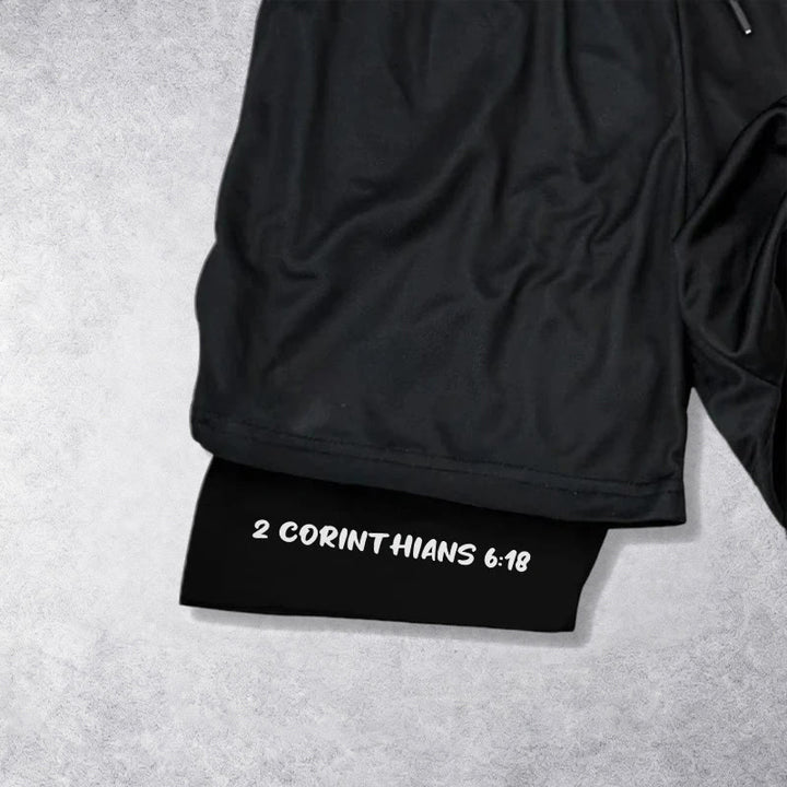 Christianartworkshop 2 Corinthians 6:18 Child Of God Performance Shorts - image 6