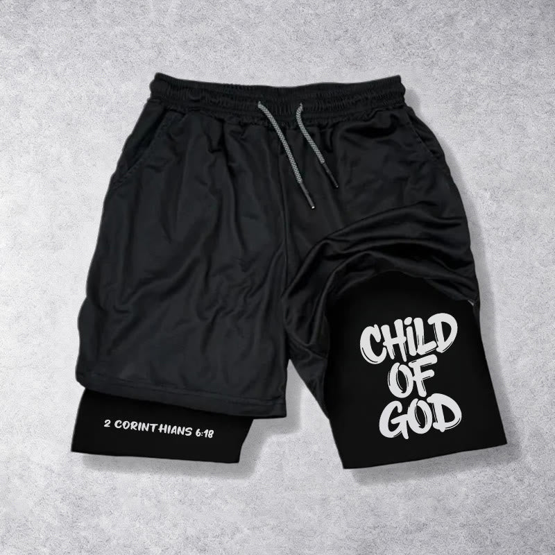 Christianartworkshop 2 Corinthians 6:18 Child Of God Performance Shorts - image 3