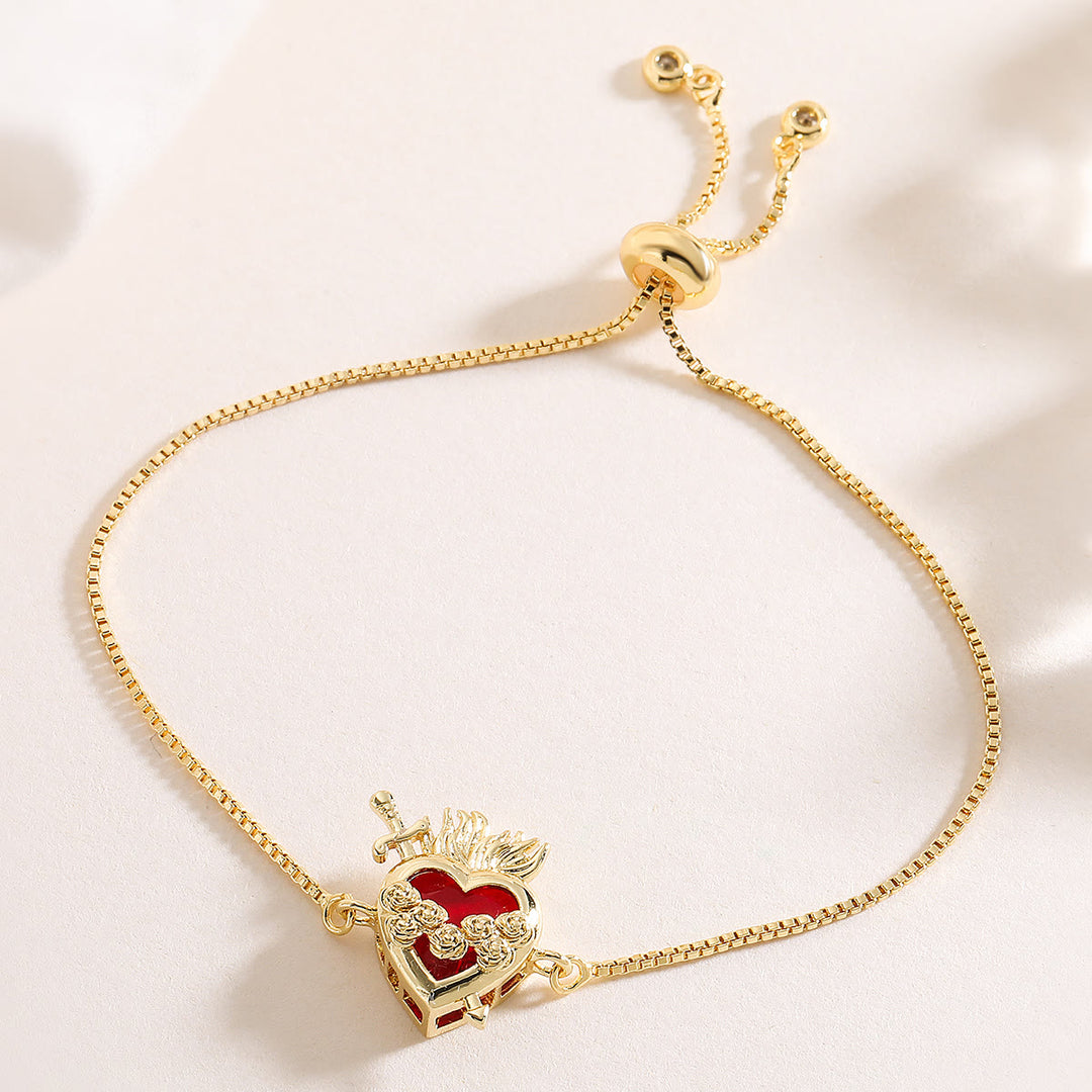 Christianartworkshop Elegant Sacred Heart Devotion Bracelet: Embodying Christ's Love And Spiritual Strength - A - image 1