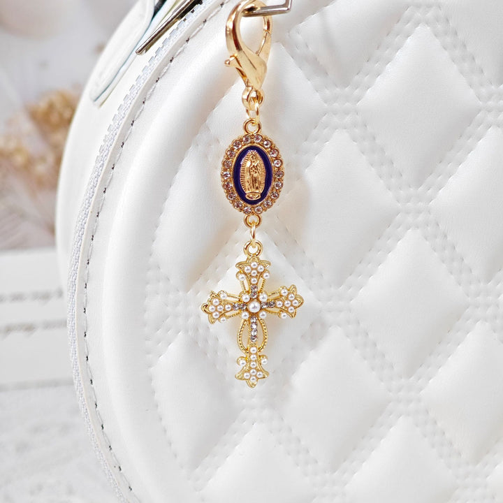 Christianartworkshop Ornate Our Lady Medallion Cross Keychain: Emblem Of Redemption & Spiritual Protection - Black - image 4