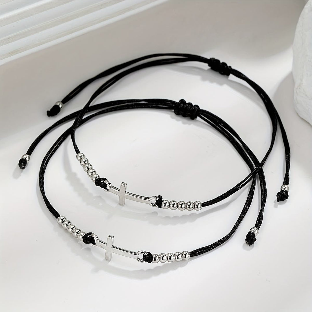 Christianartworkshop Intricate Cross Beaded Bracelet: Woven with Faith, Grace & Unwavering Love - image 3