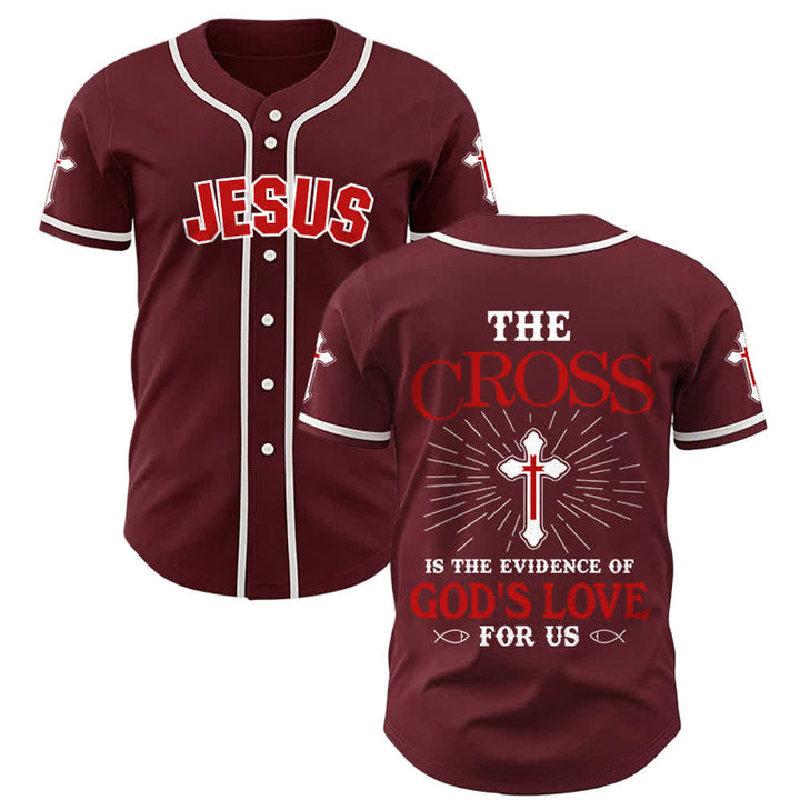 Christianartworkshop The Cross Is The Evidence Of God's Love Unisex Baseball Jersey - Wine - 5XL - image 16