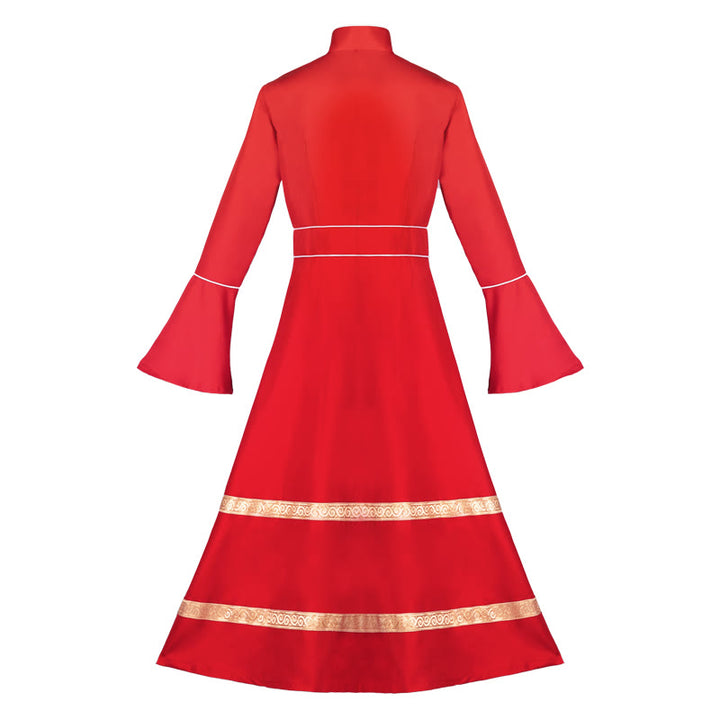 Christianartworkshop Multicolor Flared Sleeves Cassock with Cross Motifs & Ritual Aesthetic - image 3