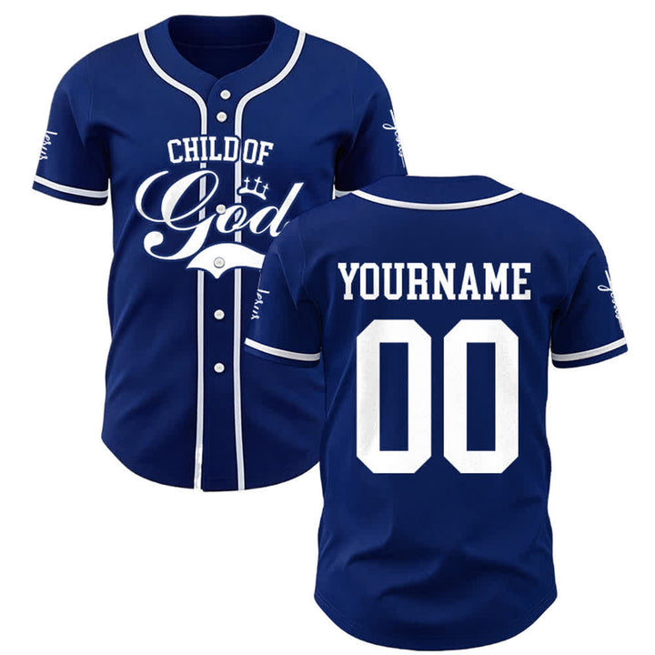 Christianartworkshop Child Of God Personalized Name Number Unisex Custom Baseball Jersey - Navy Blue - 5XL - Name & Number Customized - image 20