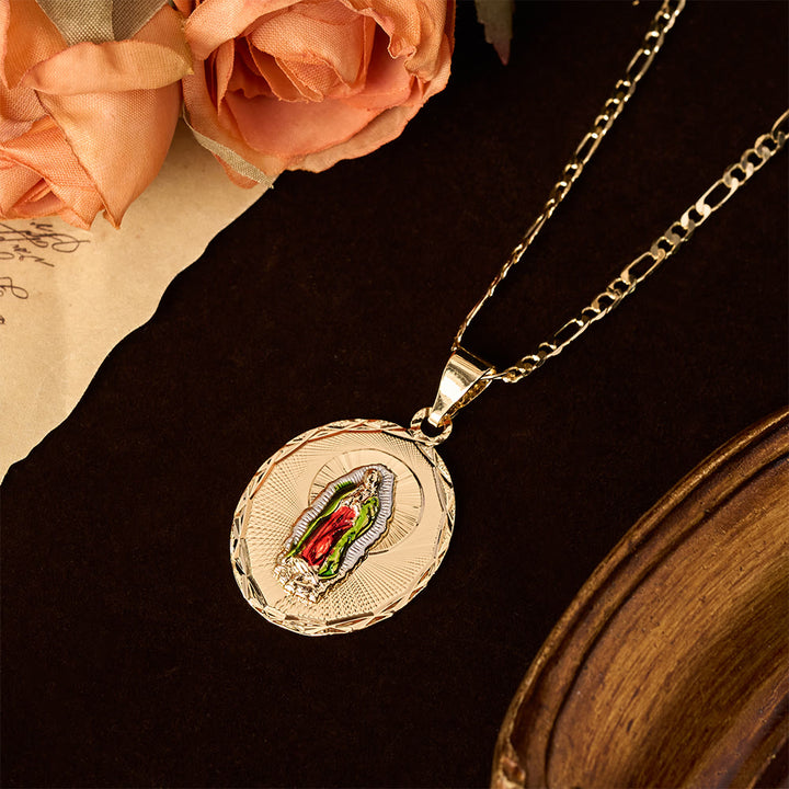 Christianartworkshop Four Styles Radiant Virgin Mary Oval Medallion Necklace: A Token of Heavenly Blessing - image 7