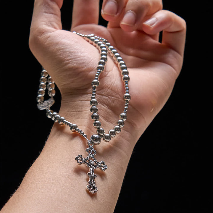 Christianartworkshop Sacred Silver Tone Magnetic Rosary Bracelet: 2-in-1 Prayer & Bracelet - image 2