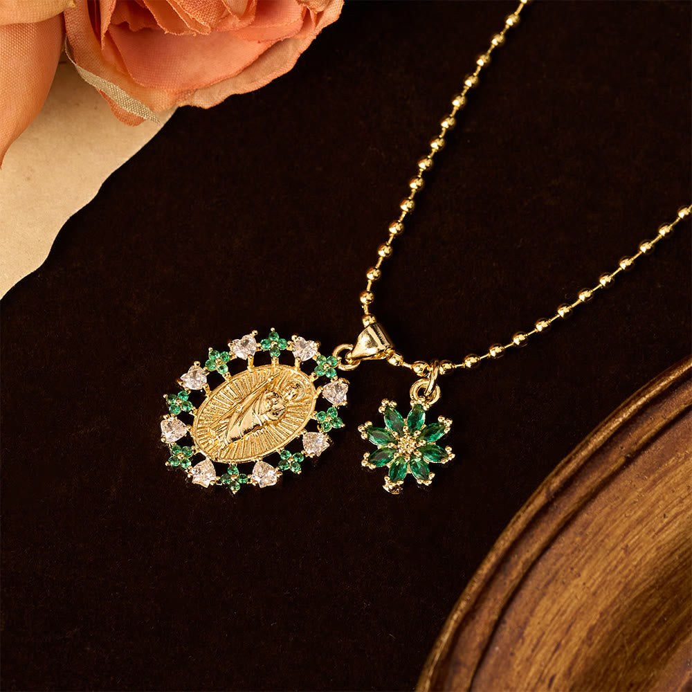 Christianartworkshop Ornate Our Lady & Winged Cross Faith Necklace Set: Emblem of Spiritual Protection - image 11