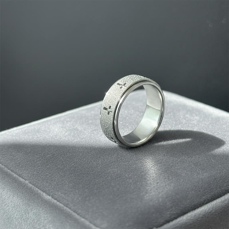 Christianartworkshop Rotating Cross Spinner Stress-relieving Ring: Emblem of Unshakable Faith - image 3