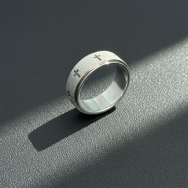 Christianartworkshop Rotating Cross Spinner Stress-relieving Ring: Emblem of Unshakable Faith - image 6