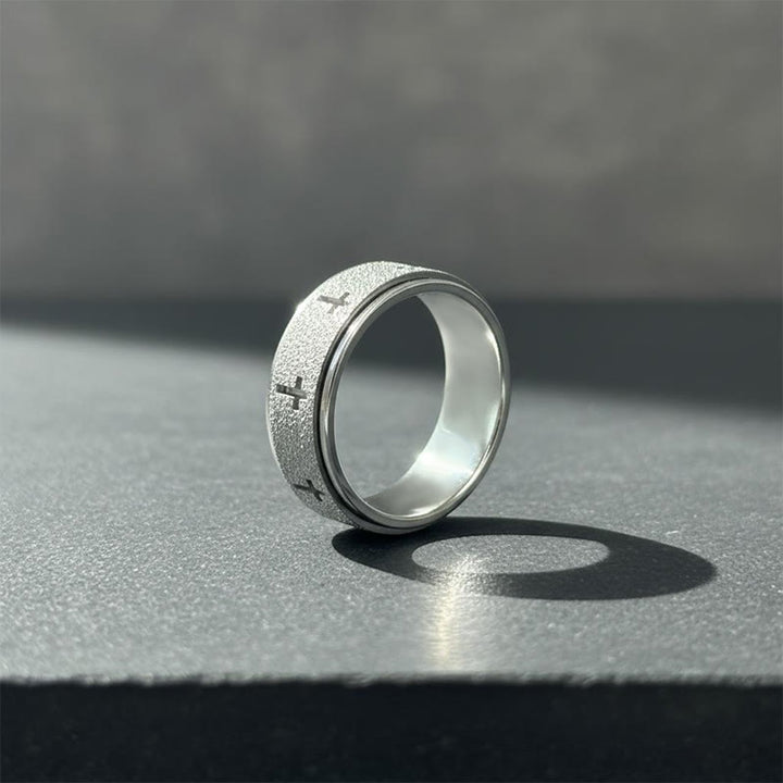 Christianartworkshop Rotating Cross Spinner Stress-relieving Ring: Emblem of Unshakable Faith - image 2