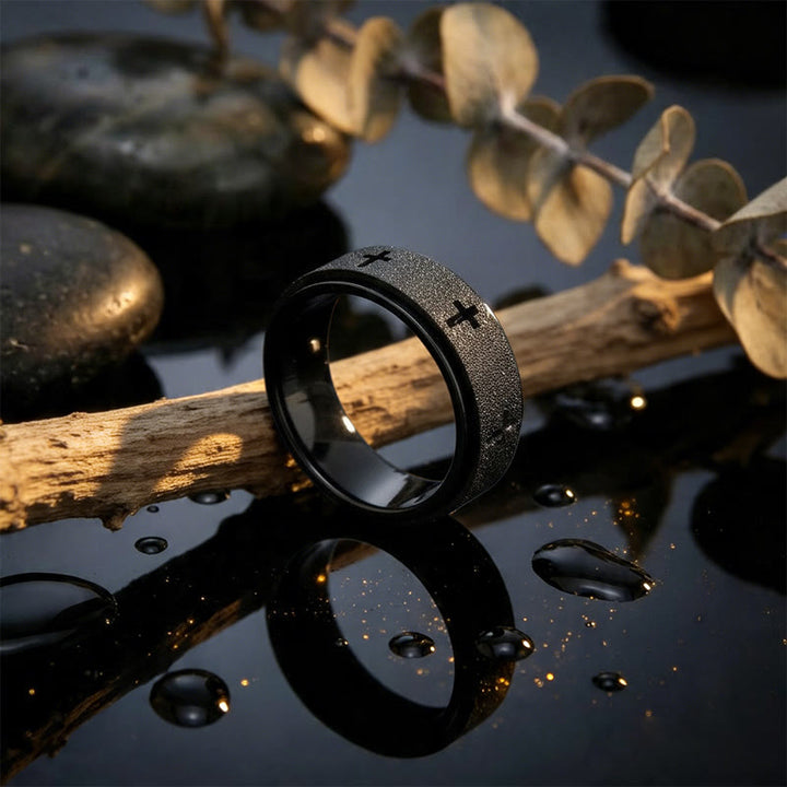 Christianartworkshop Rotating Cross Spinner Stress-relieving Ring: Emblem of Unshakable Faith - image 10