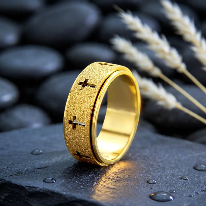 Christianartworkshop Rotating Cross Spinner Stress-relieving Ring: Emblem of Unshakable Faith - image 7