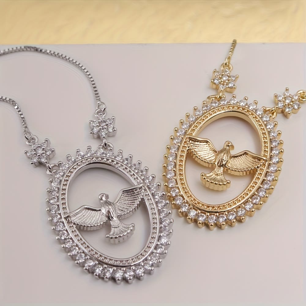 Christianartworkshop Dove Oval CZ Pendant Necklace: Emblem of Divine Peace & Holy Spirit - image 2