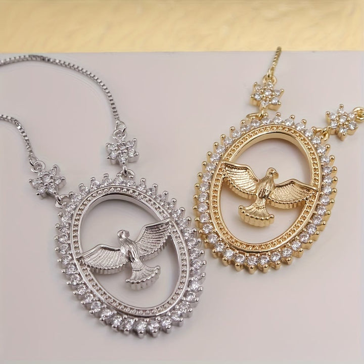 Christianartworkshop Dove Oval CZ Pendant Necklace: Emblem of Divine Peace & Holy Spirit - image 3