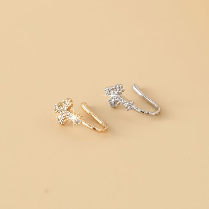Christianartworkshop Two - Color Sparkling Cross Crystal Nose Ring: Walk in the Path of Sacred Style - image 2