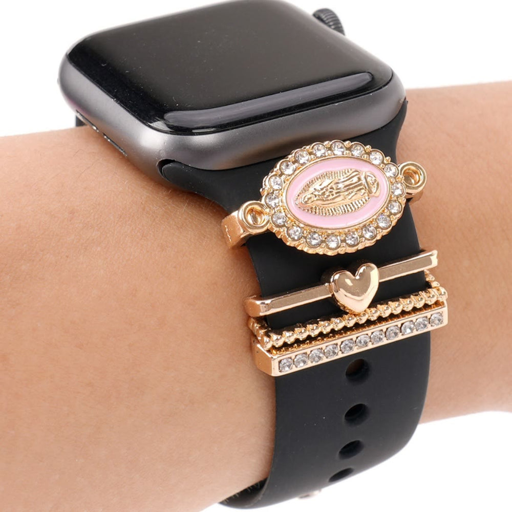 Christianartworkshop Our Lady Zircon iWatch Band Charm Set: Carry the Light of Marian Love - image 1