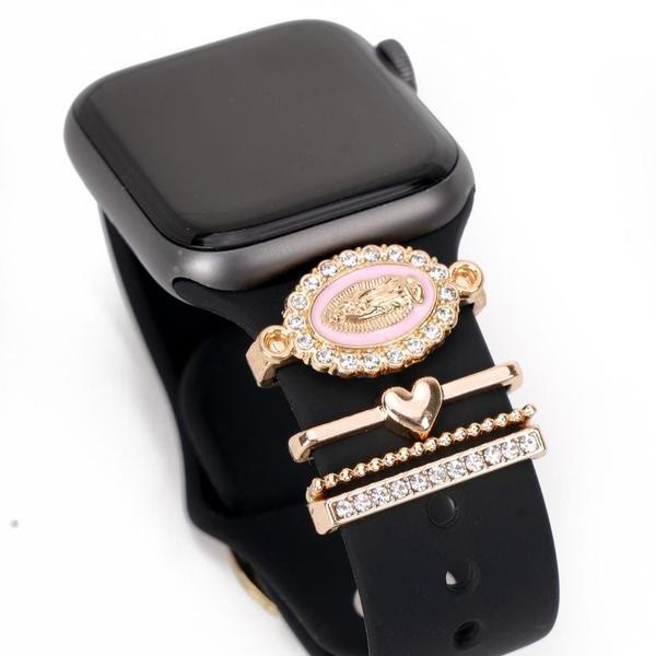 Christianartworkshop Our Lady Zircon iWatch Band Charm Set: Carry the Light of Marian Love - image 2
