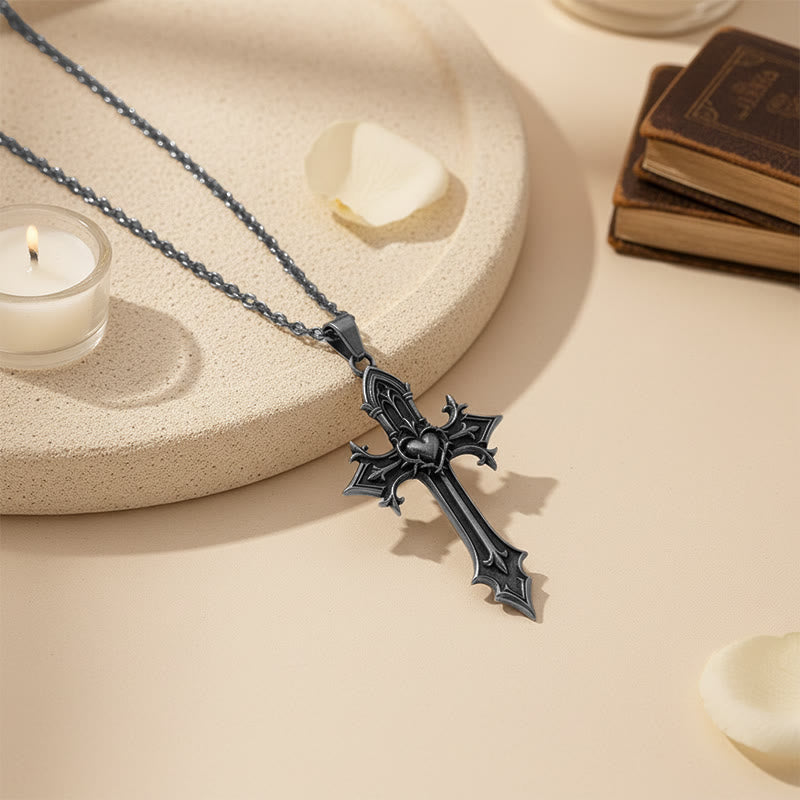 Christianartworkshop Crown of Thorns Gothic Cross Pendant Necklace: Emblem of Christ's Sacrifice & Redemption - image 8