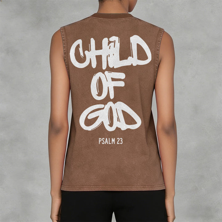 Christianartworkshop CHILD OF GOD Unisex Washed Tank Top - image 6