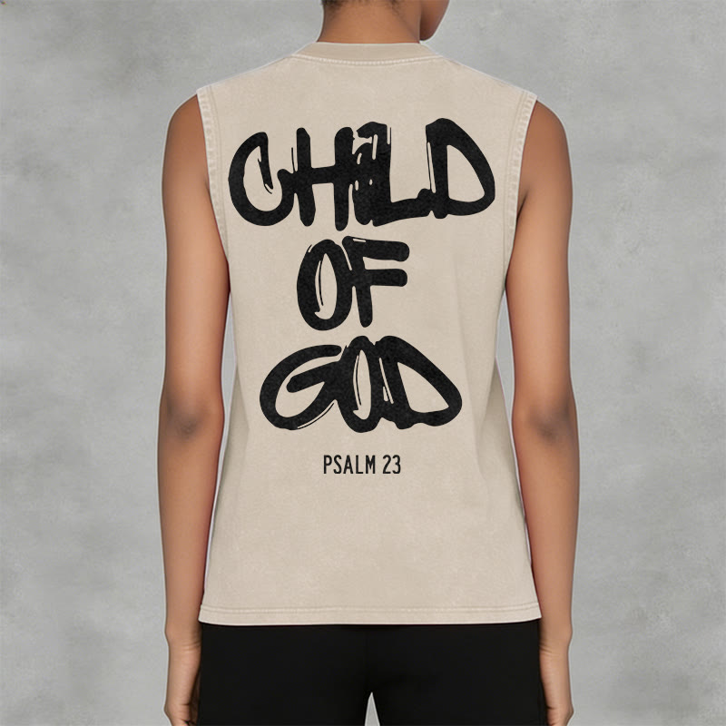 Christianartworkshop CHILD OF GOD Unisex Washed Tank Top - image 12
