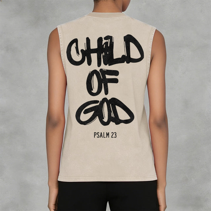 Christianartworkshop CHILD OF GOD Unisex Washed Tank Top - image 12