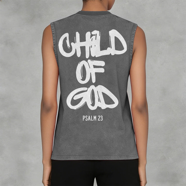 Christianartworkshop CHILD OF GOD Unisex Washed Tank Top - image 9